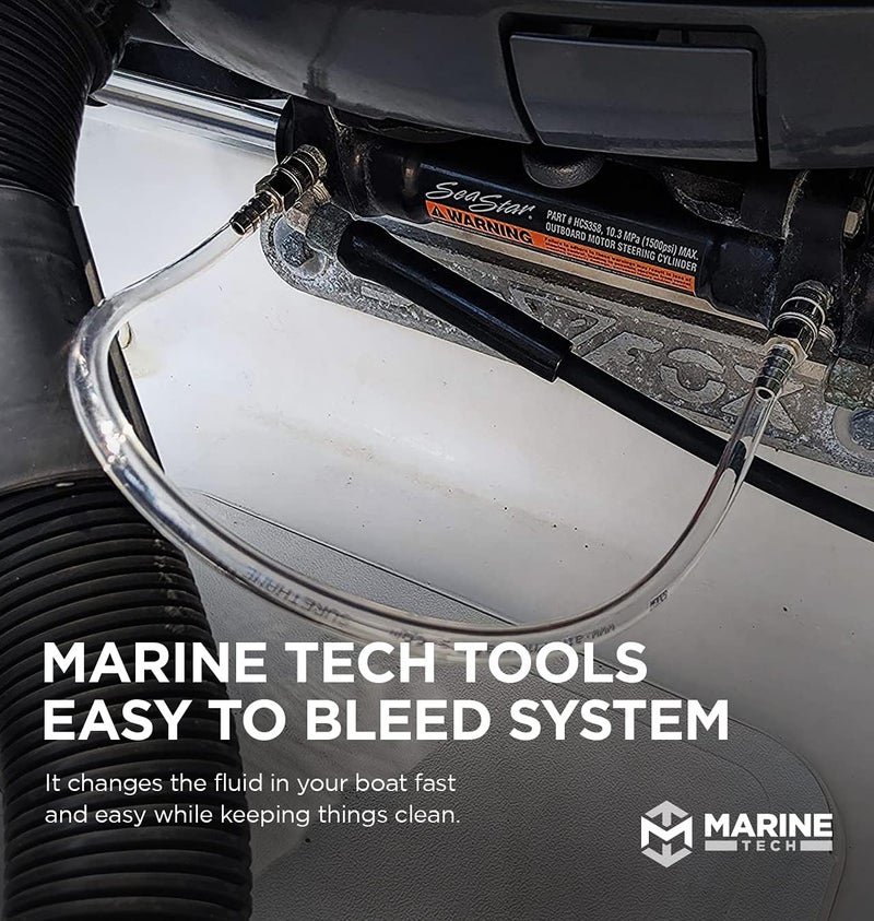M Marine Tech Tools Seastar Hydraulic Steering Filler Kit with Swivel, Outboard Power Steering Bleed Kit for Boat, Fits Seastar Hydraulic Steering & All Outboard, Sterndrive & Inboard - Image 3